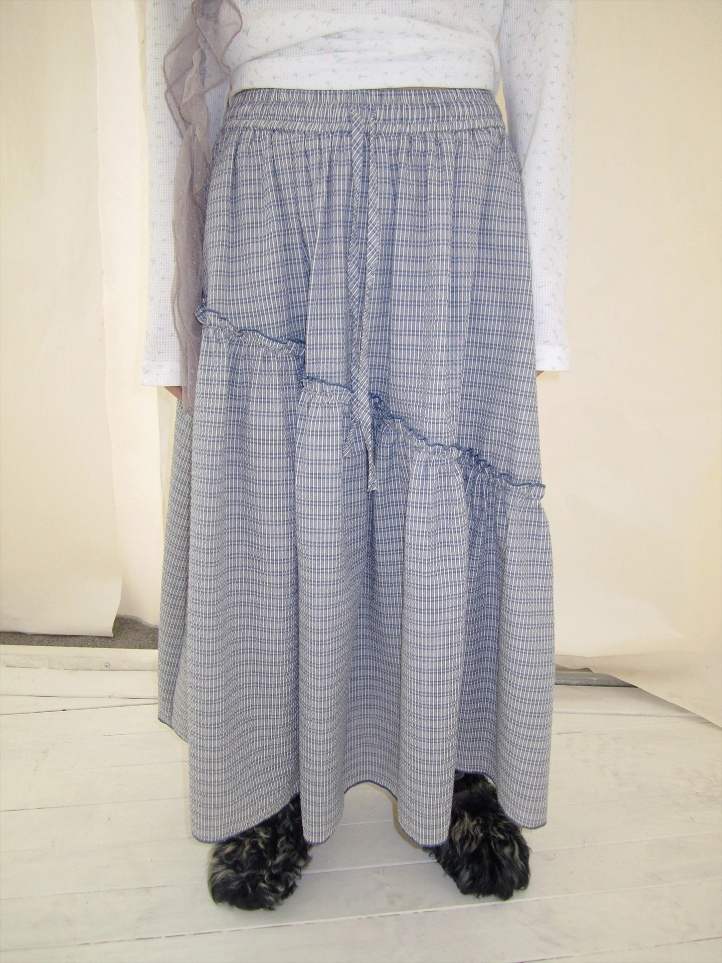 Summer 2026 Korean Style Long A-Line Skirt Women's Drawstring Elastic Waist Texture Splicing Skirts Breathable Skin-Friendly
Summer 2026 Korean Style Long A-Line Skirt Women's Drawstring Elastic Waist Texture Splicing Skirts Breathable Skin-Friendly