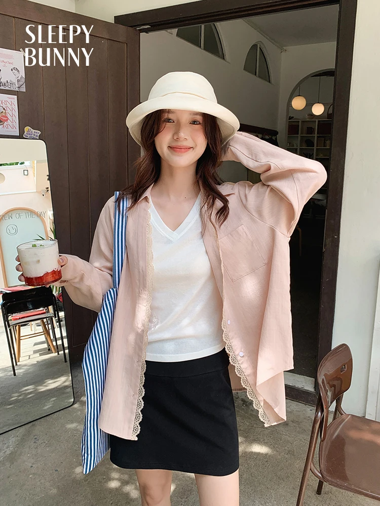 Summer Tencel Long Sleeve Shirt Women Lace Trim Lightweight Loose Fit Sun Protection Blouse Fashion Outdoor Cover-Up Shirt Top
Summer Tencel Long Sleeve Shirt Women Lace Trim Lightweight Loose Fit Sun Protection Blouse Fashion Outdoor Cover-Up Shirt Top