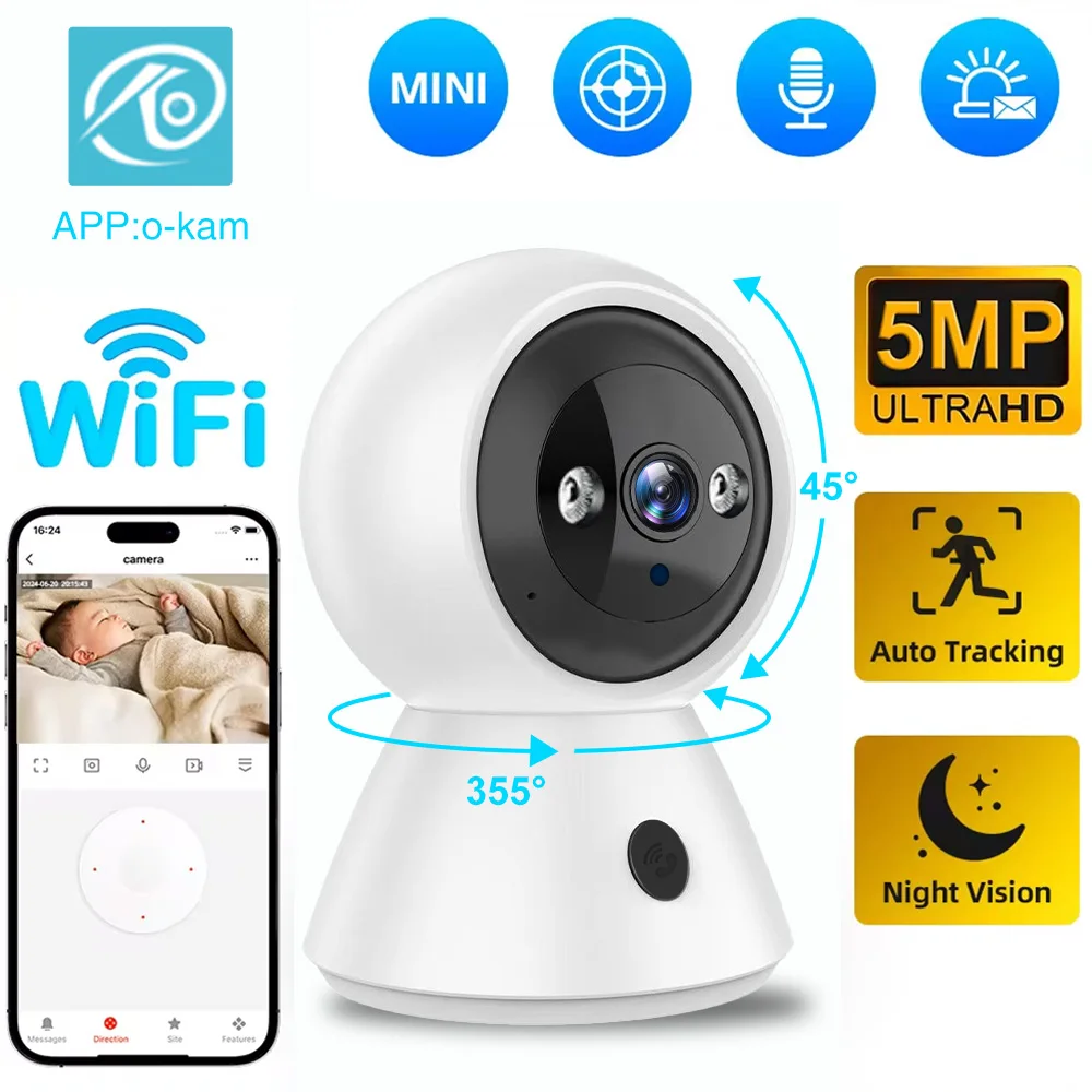 4-мегапиксельная мини-Wi-Fi IP-камера для дома, беспроводная домашняя безопасность, AI, обнаружение человека, ИК-камера ночного видения, камера видеонаблюдения, автоматическое отслеживание
4-мегапиксельная мини-Wi-Fi IP-камера для дома, беспроводная домашняя безопасность, AI, обнаружение человека, ИК-камера ночного видения, камера видеонаблюдения, автоматическое отслеживание