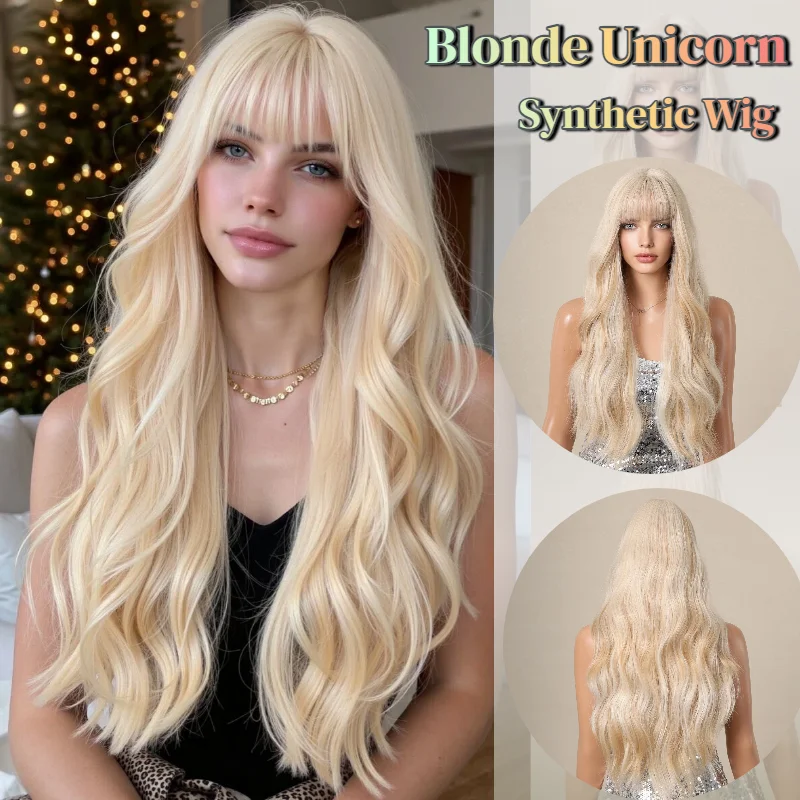 Блондинка Единорог Золотистая Блондинка Ombre Длинный Волнистый Синтетический Парик для Женщин с Челкой Термостойкие Волосы для Повседневной Вечеринки Косплей
Блондинка Единорог Золотистая Блондинка Ombre Длинный Волнистый Синтетический Парик для Женщин с Челкой Термостойкие Волосы для Повседневной Вечеринки Косплей