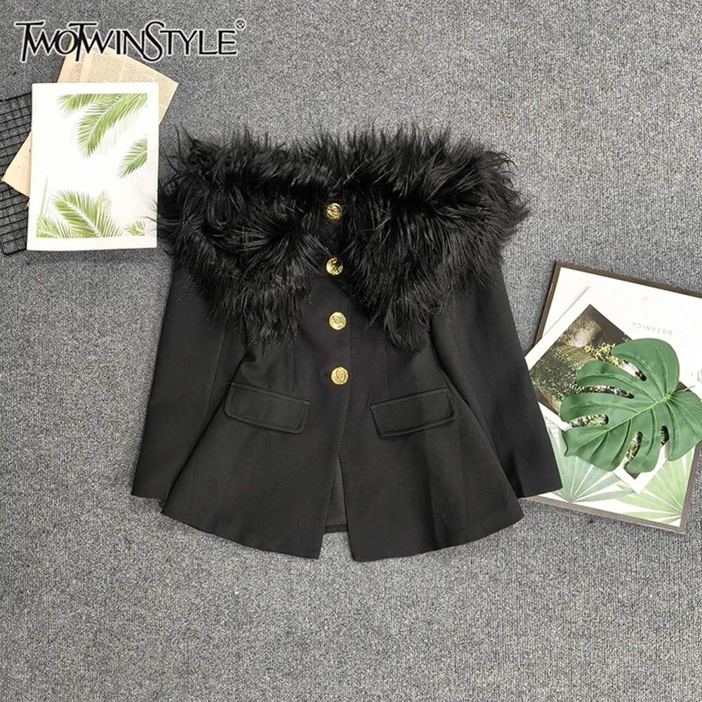 Сексуальные однотонные куртки TWOTWINSTYLE для женщин, с вырезом на шее, с открытыми плечами, с пуговицами, шикарная вечерняя куртка для женщин KJA533360
Сексуальные однотонные куртки TWOTWINSTYLE для женщин, с вырезом на шее, с открытыми плечами, с пуговицами, шикарная вечерняя куртка для женщин KJA533360