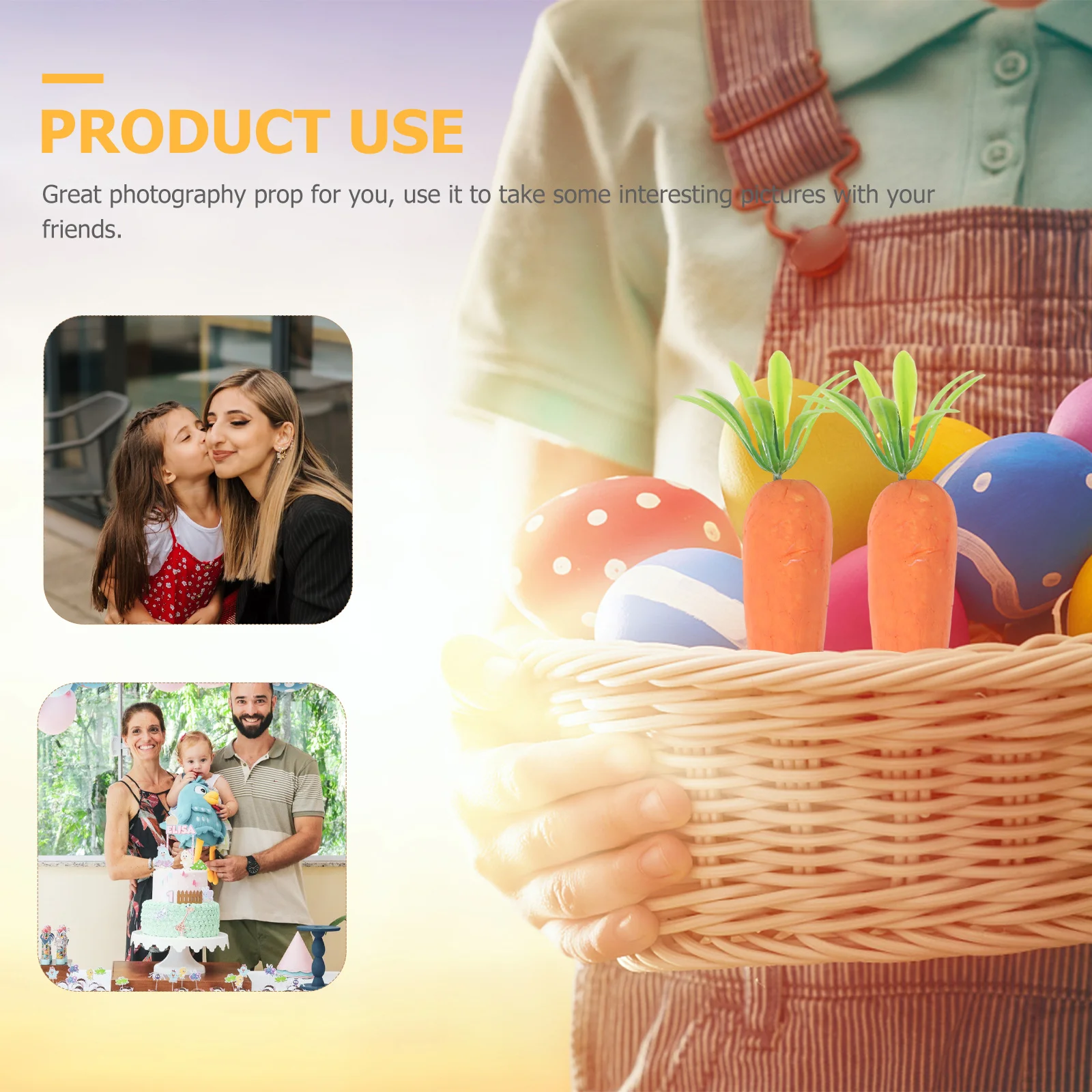 24Pcs Decorative Carrots Fine Craftsmanship Lifelike Fake Carrots for Easter Party Home Garden Desktop Adornment
24Pcs Decorative Carrots Fine Craftsmanship Lifelike Fake Carrots for Easter Party Home Garden Desktop Adornment