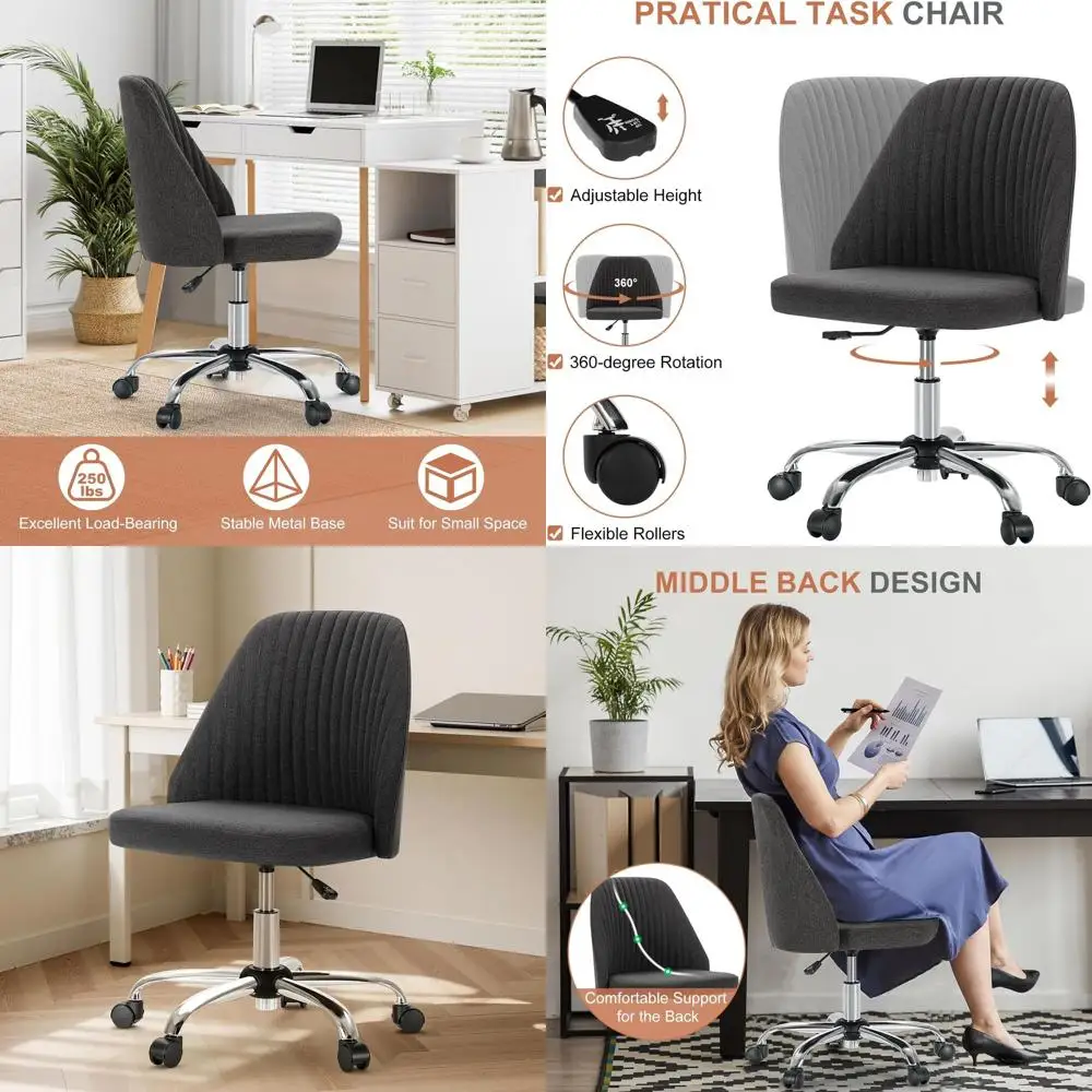 Ergonomic Swivel Chair with Wheels: Adjustable Height, Wide Seat for Home, Office, Study, Adults & Students, Graphite
Ergonomic Swivel Chair with Wheels: Adjustable Height, Wide Seat for Home, Office, Study, Adults & Students, Graphite