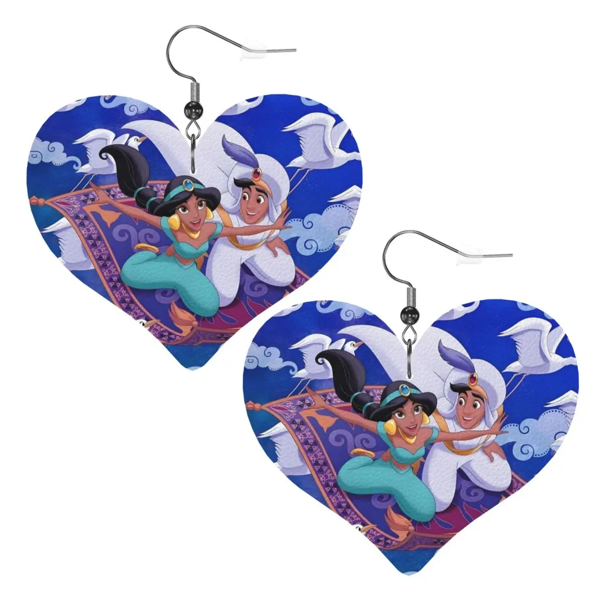 Custom Princess Jasmine And Aladdin Leather Earrings for Women Dangle Earrings Jewelry Accessories
Custom Princess Jasmine And Aladdin Leather Earrings for Women Dangle Earrings Jewelry Accessories