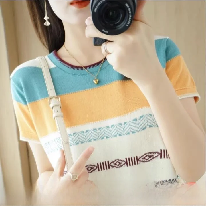 Женский вязаный свитер ort Sve round Ne Ice Silk, летний удобный дышащий эластичный пояс, свободный крой, повседневный крой
Женский вязаный свитер ort Sve round Ne Ice Silk, летний удобный дышащий эластичный пояс, свободный крой, повседневный крой