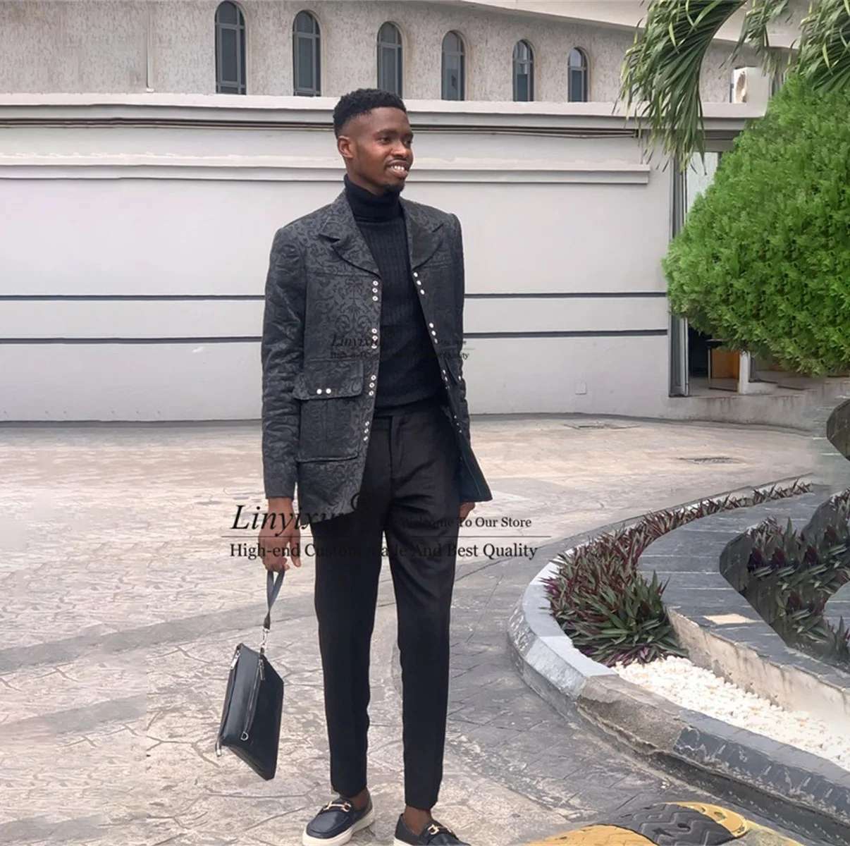 Handsome Jacquard Men Suits Dinner Wedding Tuxedos Formal Business Blazer 2 Piece Set African Male trajes elegante para hombres
Handsome Jacquard Men Suits Dinner Wedding Tuxedos Formal Business Blazer 2 Piece Set African Male trajes elegante para hombres