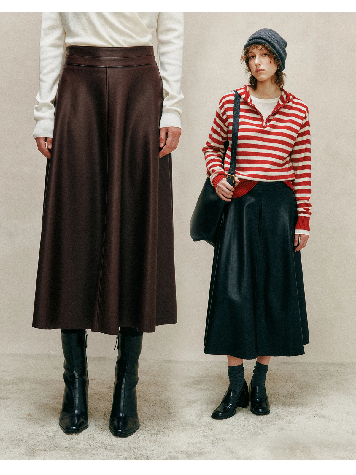 Экологичная юбка-миди из искусственной кожи с широким подолом и высокой талией для женщин, повседневная, неэластичная
Экологичная юбка-миди из искусственной кожи с широким подолом и высокой талией для женщин, повседневная, неэластичная