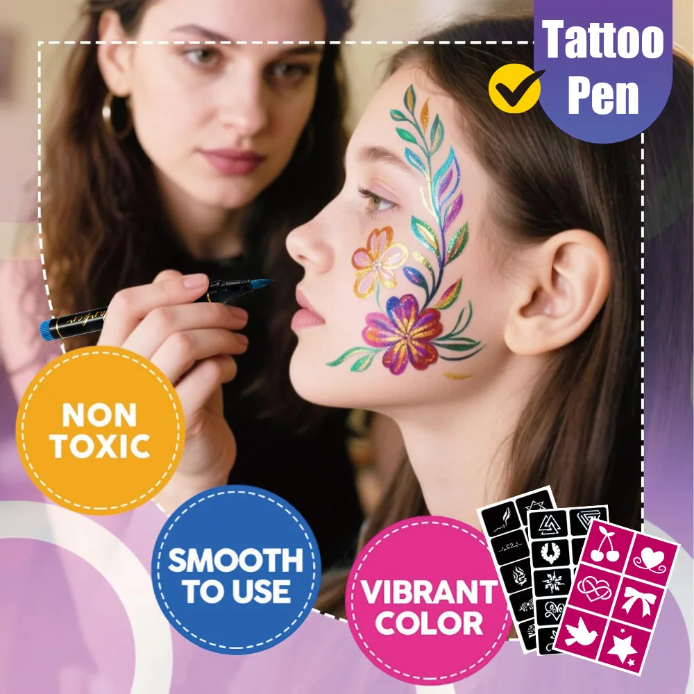 10/12/18/24 Color Tattoo Marker Body Painting Pen with Accessories Hollow Sticker Children's Painting Marker
10/12/18/24 Color Tattoo Marker Body Painting Pen with Accessories Hollow Sticker Children's Painting Marker