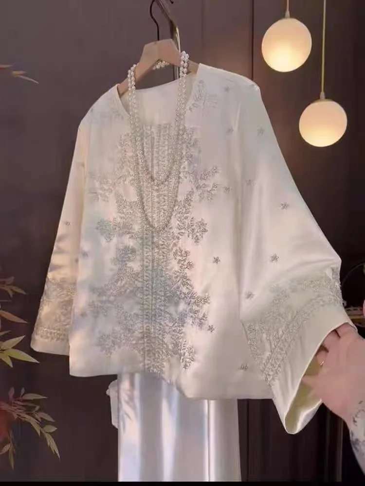 Heavy Embroidery Loose Batwing Sleeve Zen Style Jacket Women's New Chinese Retro Embroidered Shirt Commute Style Lo...
Heavy Embroidery Loose Batwing Sleeve Zen Style Jacket Women's New Chinese Retro Embroidered Shirt Commute Style Lo...