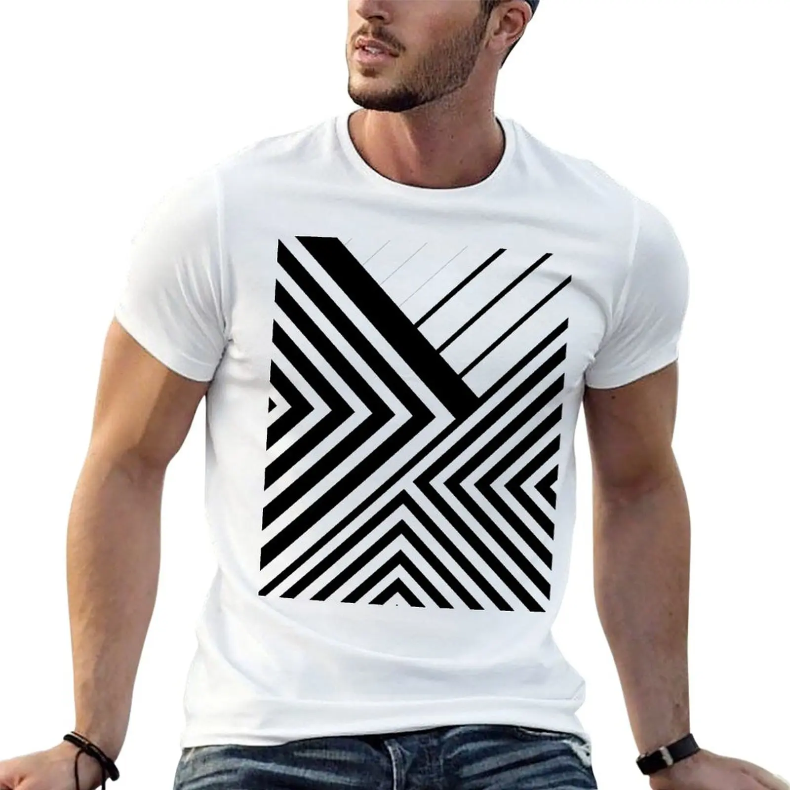 Black and White Geometric Lines T-Shirt mens graphic t shirts men t shirt cotton 100% t shirts with prints T-shirt
Black and White Geometric Lines T-Shirt mens graphic t shirts men t shirt cotton 100% t shirts with prints T-shirt