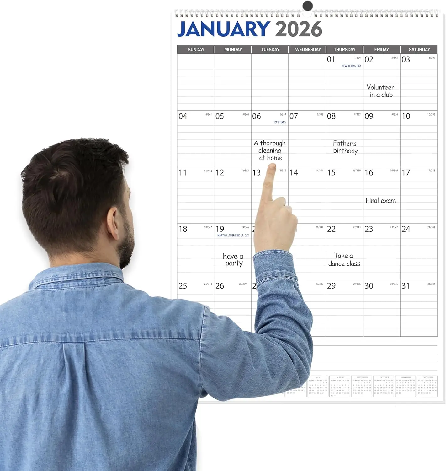 Large Wall Calendar 2026-2027, 22"x15" Vertical, 18-Month Hanging Planner with Julian Dates, Office Home Organization
Large Wall Calendar 2026-2027, 22"x15" Vertical, 18-Month Hanging Planner with Julian Dates, Office Home Organization