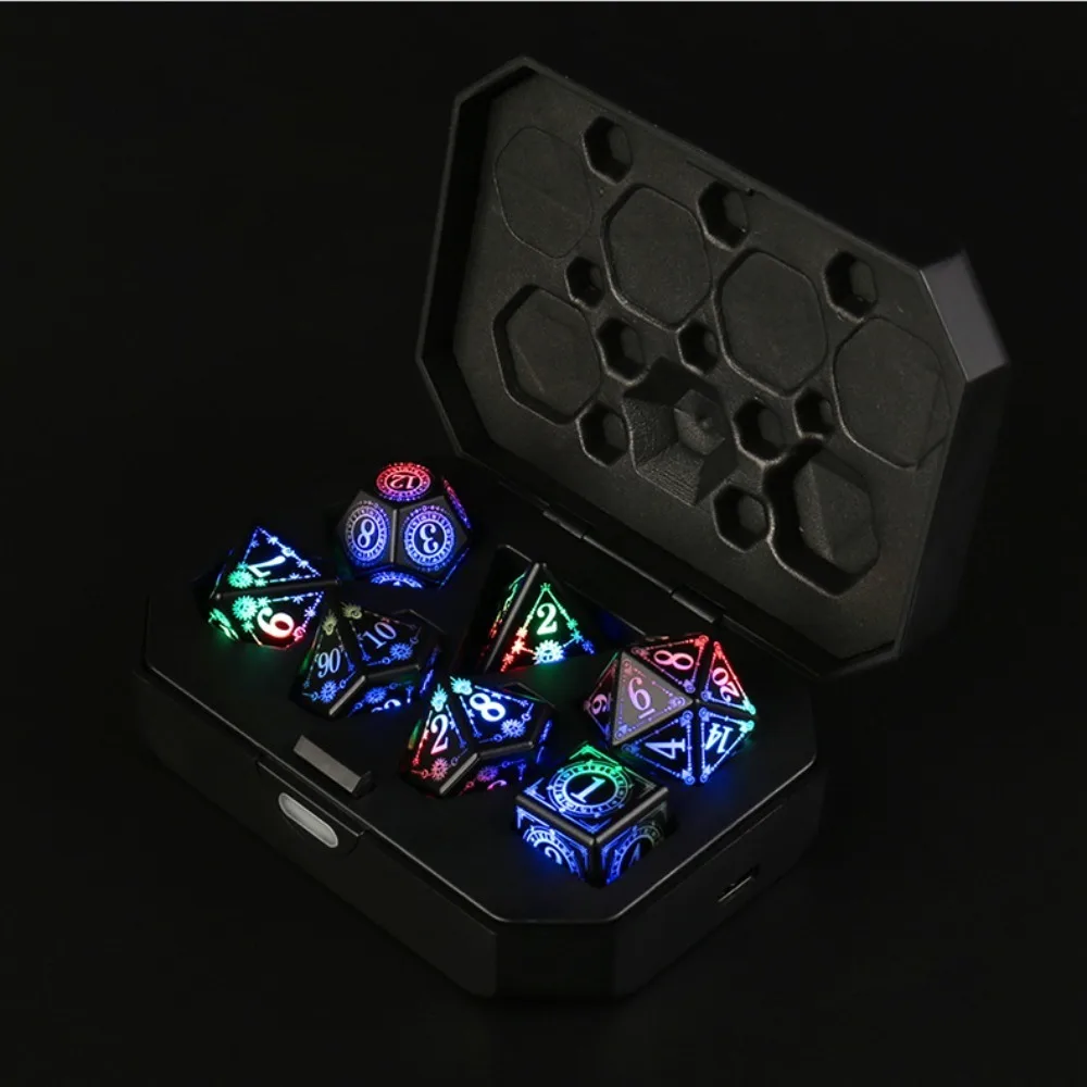 7Pcs/set Electronic Luminous DND LED Dice Set Dungeons and Dragons Motion Activated Polyhedral Dice with Charging Box
7Pcs/set Electronic Luminous DND LED Dice Set Dungeons and Dragons Motion Activated Polyhedral Dice with Charging Box