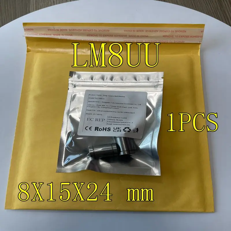 1PCS LM8UU Linear Motion Bearings 8x15x24mm for 3D Printer Motion Axis LM10UU LM12UU LM6LUU LM8LUU LM16UU LM20UU LM16LUU
1PCS LM8UU Linear Motion Bearings 8x15x24mm for 3D Printer Motion Axis LM10UU LM12UU LM6LUU LM8LUU LM16UU LM20UU LM16LUU