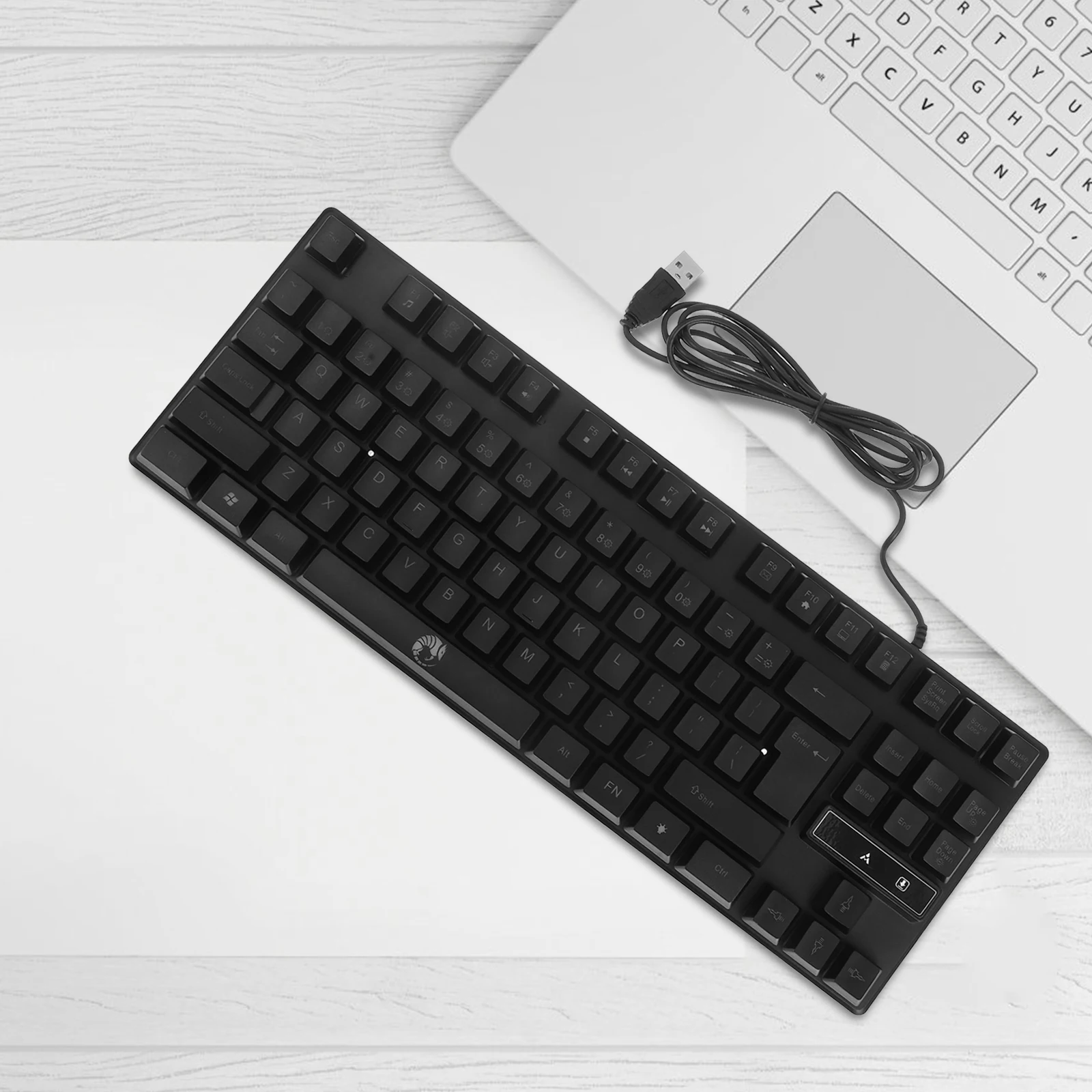 87 Keys Mechanical Keyboard Wired ABS Gaming Computer Laptop Office Supplies Colorful LED Backlit Ergonomic Design 
87 Keys Mechanical Keyboard Wired ABS Gaming Computer Laptop Office Supplies Colorful LED Backlit Ergonomic Design