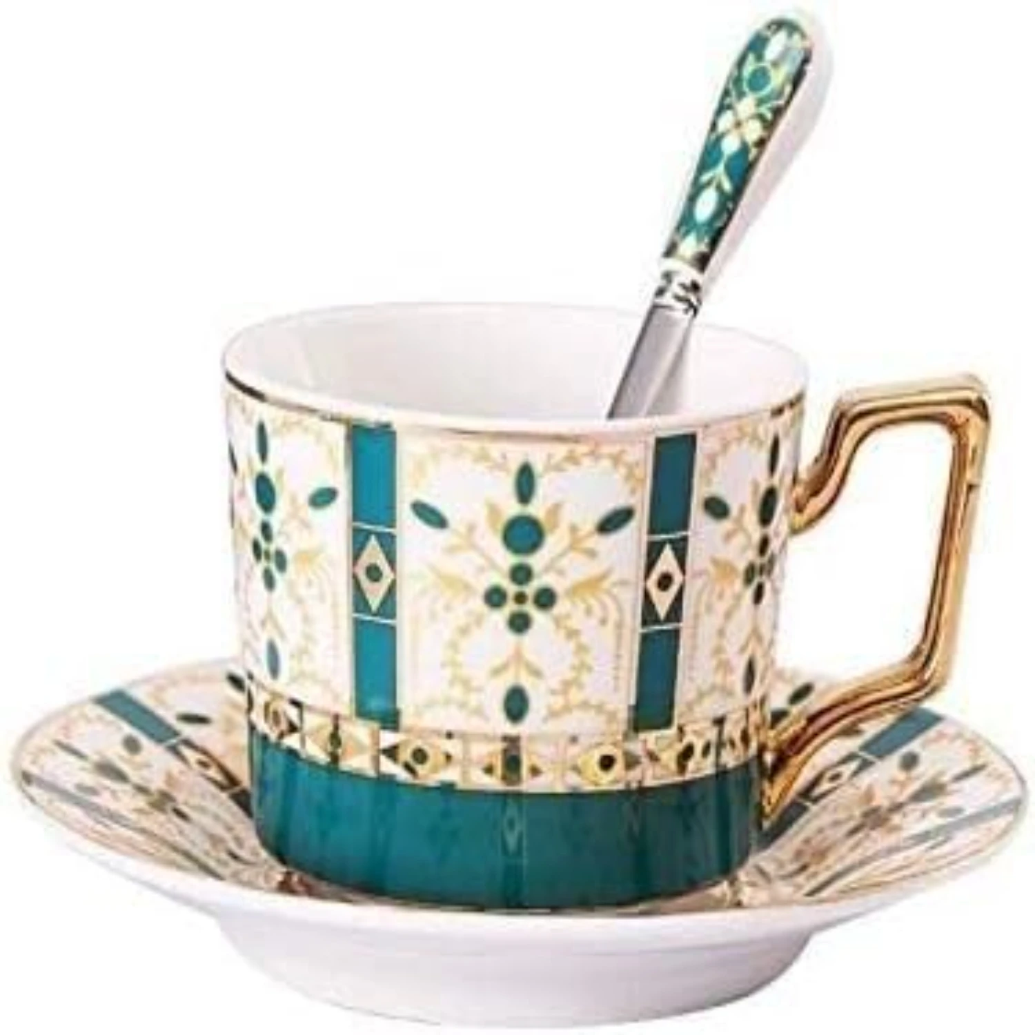 Compact Ceramic Coffee Cup Set with Elegant and Stylish Spoon and Saucer - Practical and Chic Color Style 2 Mug - Ideal Addition
Compact Ceramic Coffee Cup Set with Elegant and Stylish Spoon and Saucer - Practical and Chic Color Style 2 Mug - Ideal Addition