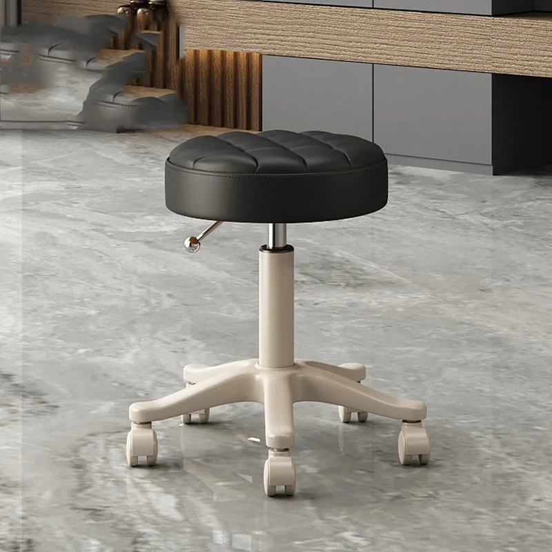 Simple Rotating Hairdressing Chair Rolling Stylist Swivel Barber Chair Wheels Aesthetics Mocho Cadeira Barber Equipment MQ50BC
Simple Rotating Hairdressing Chair Rolling Stylist Swivel Barber Chair Wheels Aesthetics Mocho Cadeira Barber Equipment MQ50BC