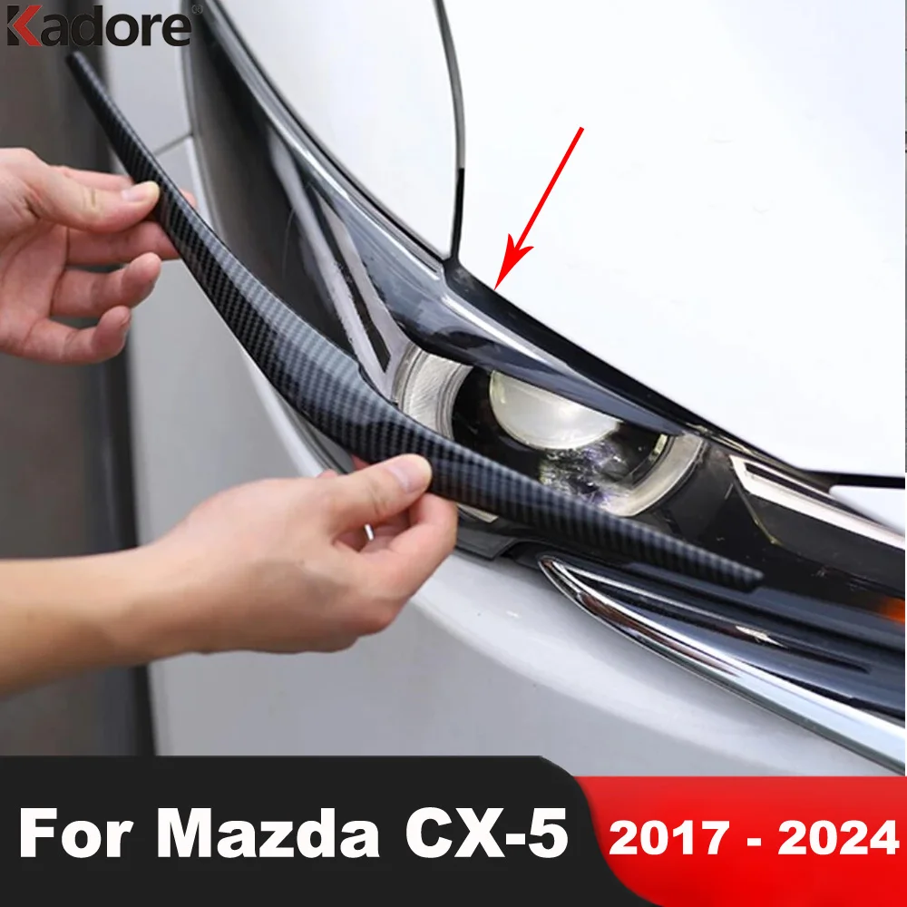 Front Head Light Lamp Eyebrow Cover Trim For Mazda CX-5 CX5 KF 2017-2024 Carbon Fiber Car Headlight Eyelid Strip Accessories
Front Head Light Lamp Eyebrow Cover Trim For Mazda CX-5 CX5 KF 2017-2024 Carbon Fiber Car Headlight Eyelid Strip Accessories