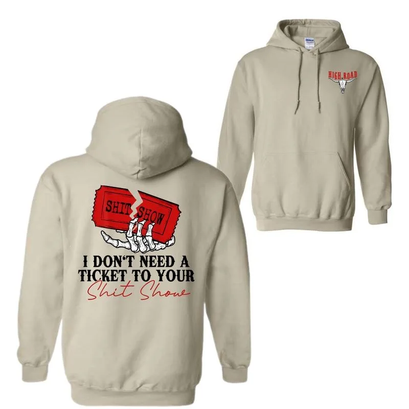 F 50714 I Dont Need a Ticket Hoodie Slogan Sweatshirt Women's Spring 2026 Non-deformable Unisex Animal Patterned Hoodie
F 50714 I Dont Need a Ticket Hoodie Slogan Sweatshirt Women's Spring 2026 Non-deformable Unisex Animal Patterned Hoodie