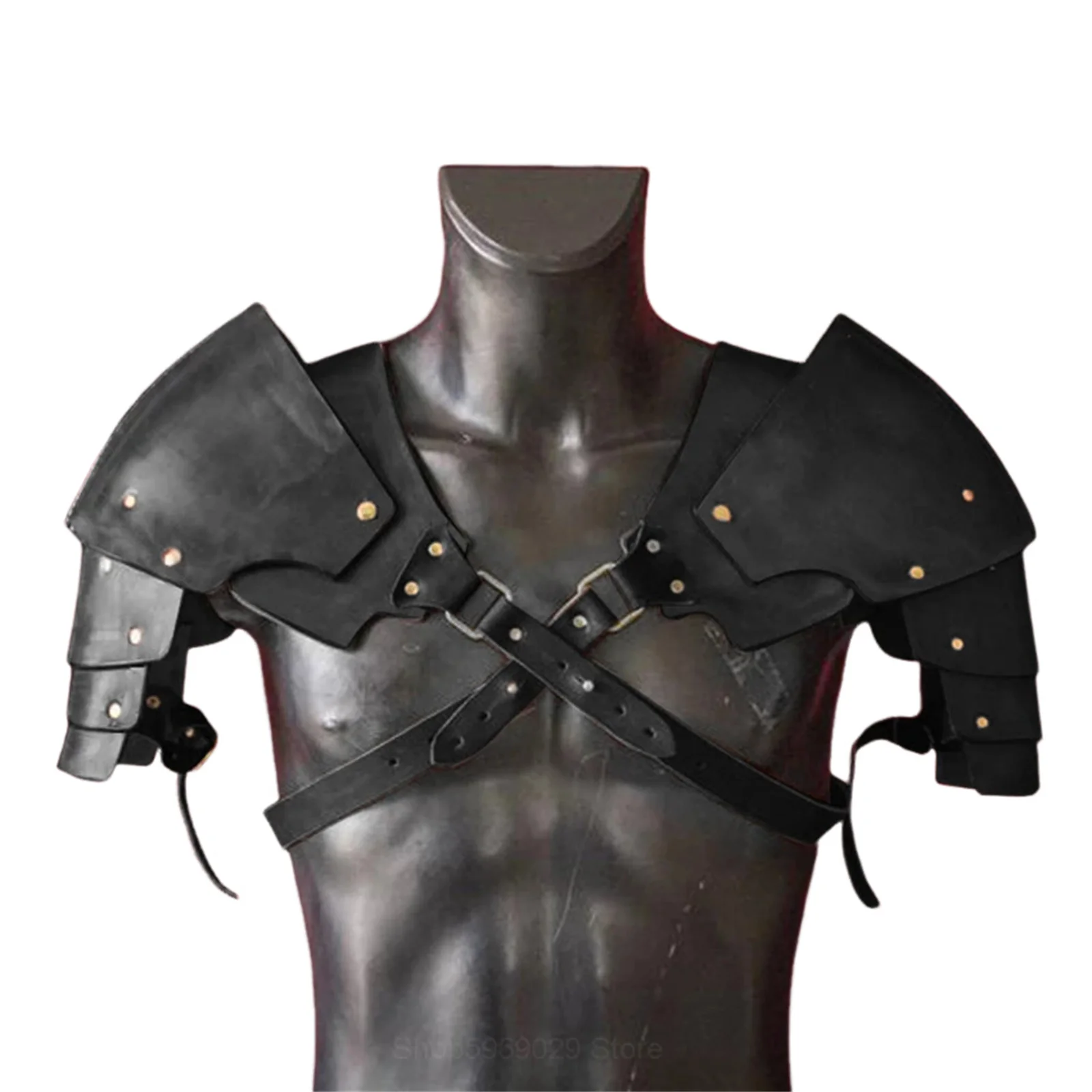 Medieval Knight Pirate PU Leather Shoulder Armor Steampunk Pauldrons Costume Men Chest Harness Belt For Larp
Medieval Knight Pirate PU Leather Shoulder Armor Steampunk Pauldrons Costume Men Chest Harness Belt For Larp