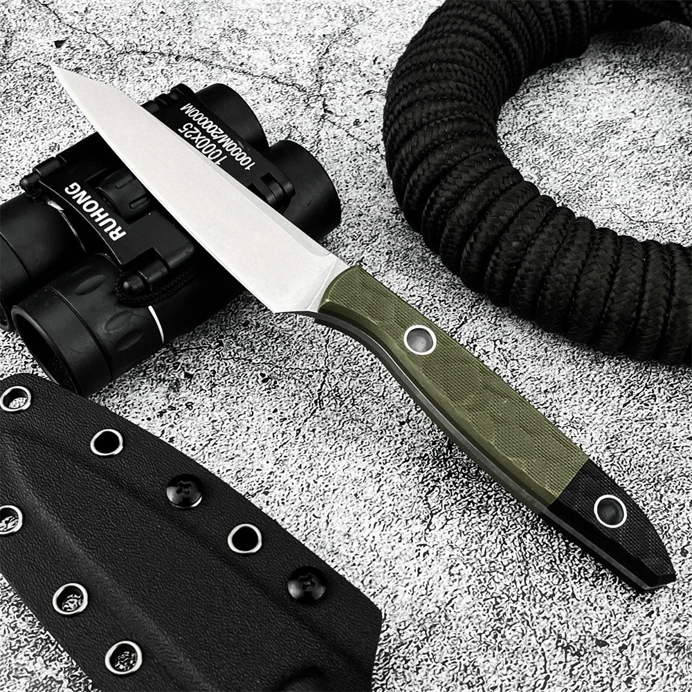 Outdoor Hiking Essential Tool High Hardness 9Cr13Mov Blade Green G10 Handle with Sheath EDC Fruit Knife Multi Tool for Daily Use
Outdoor Hiking Essential Tool High Hardness 9Cr13Mov Blade Green G10 Handle with Sheath EDC Fruit Knife Multi Tool for Daily Use