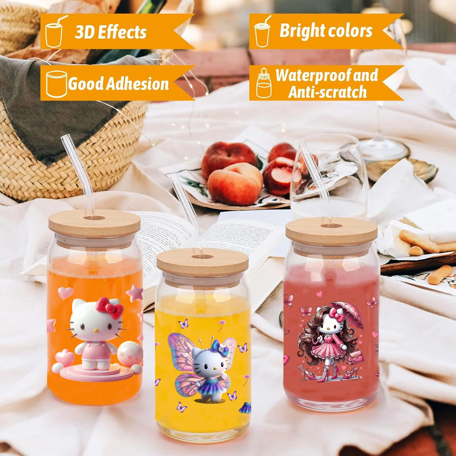 Cute Kitty Series easy peel waterproof DIY Decals 3D transfers uvdtf crystal stickers 16oz uv dtf cup wraps for Libbey Glasses
Cute Kitty Series easy peel waterproof DIY Decals 3D transfers uvdtf crystal stickers 16oz uv dtf cup wraps for Libbey Glasses