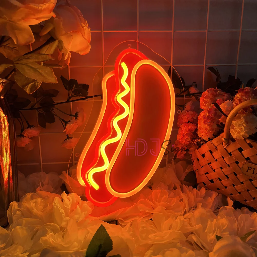 Hot Dog Neon Led Sign Western-style Cafeteria Decoration Cafe Restaurant LED Neon Lights USB Home Party Bar Decor Signs
Hot Dog Neon Led Sign Western-style Cafeteria Decoration Cafe Restaurant LED Neon Lights USB Home Party Bar Decor Signs