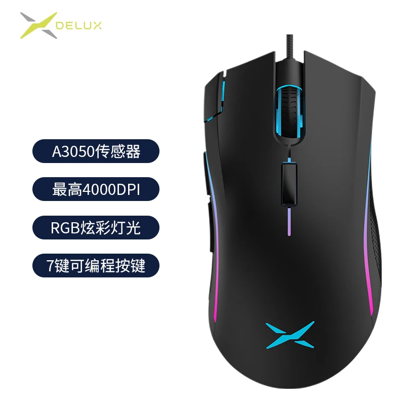 Игровая мышь DeLUX M625, эргономичная RGB A3050, высокоточный датчик для FPS/CSGO/CF/Esports, проводная мышь, плеер, подарок
Игровая мышь DeLUX M625, эргономичная RGB A3050, высокоточный датчик для FPS/CSGO/CF/Esports, проводная мышь, плеер, подарок
