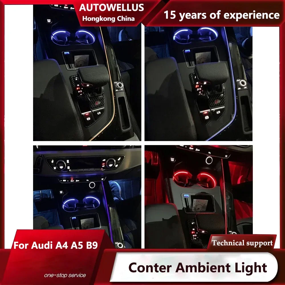 For Audi A4 A5 B9 2017-2023 Interior Central Light Gear Panel Lamp Gloss Black LED Central Control Trim Ambient Light
For Audi A4 A5 B9 2017-2023 Interior Central Light Gear Panel Lamp Gloss Black LED Central Control Trim Ambient Light