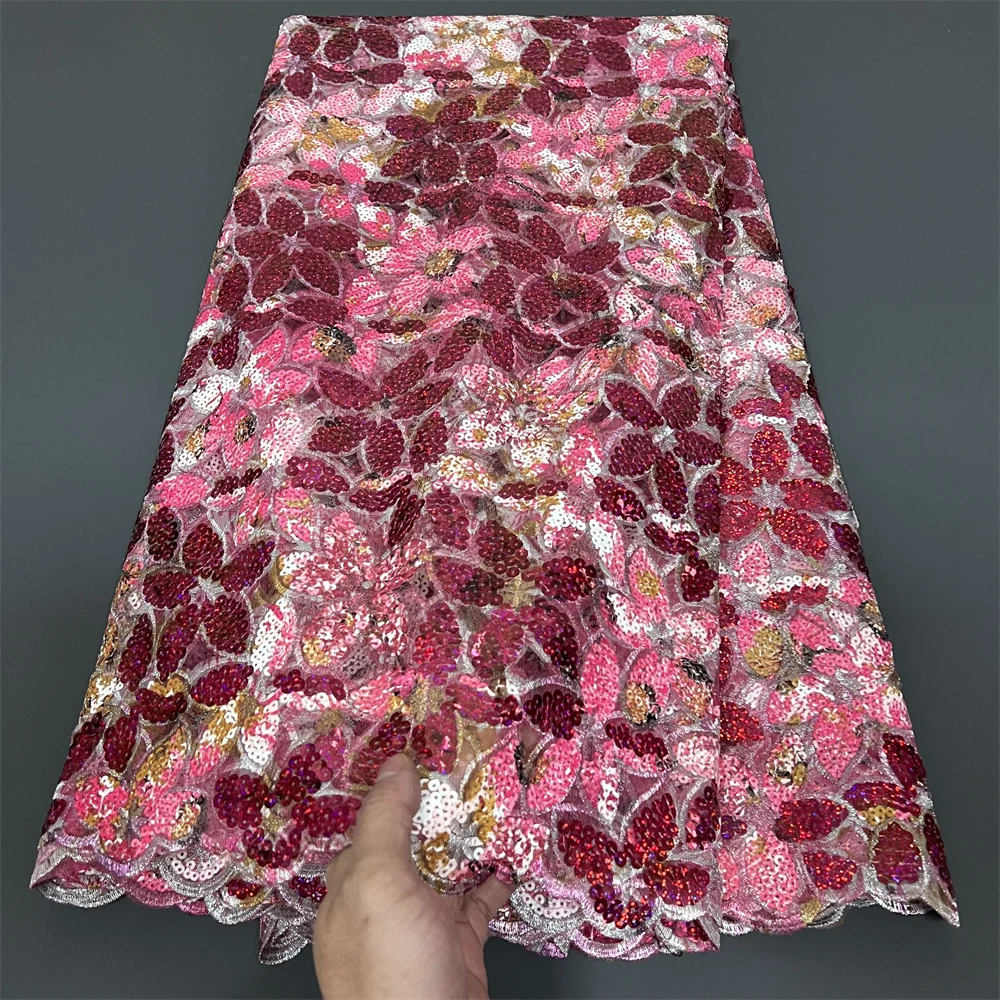 Nigerian Sequins Tulle Lace Fabric High-Quality Embroidery African Net Cloth for Prom Dresses Beads 5 Yards 2026 PS0088
Nigerian Sequins Tulle Lace Fabric High-Quality Embroidery African Net Cloth for Prom Dresses Beads 5 Yards 2026 PS0088
