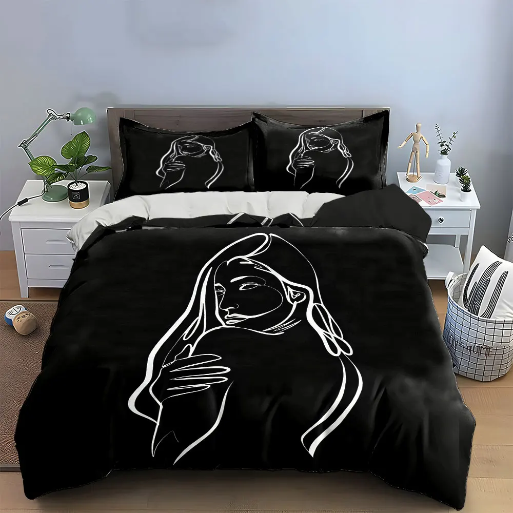 Line Art Minimalist Three-Piece Decor Soft Comfortable Duvet Cover Bedding Set Included 1*Duvet Cover & 2*Pillowcases, gift
Line Art Minimalist Three-Piece Decor Soft Comfortable Duvet Cover Bedding Set Included 1*Duvet Cover & 2*Pillowcases, gift