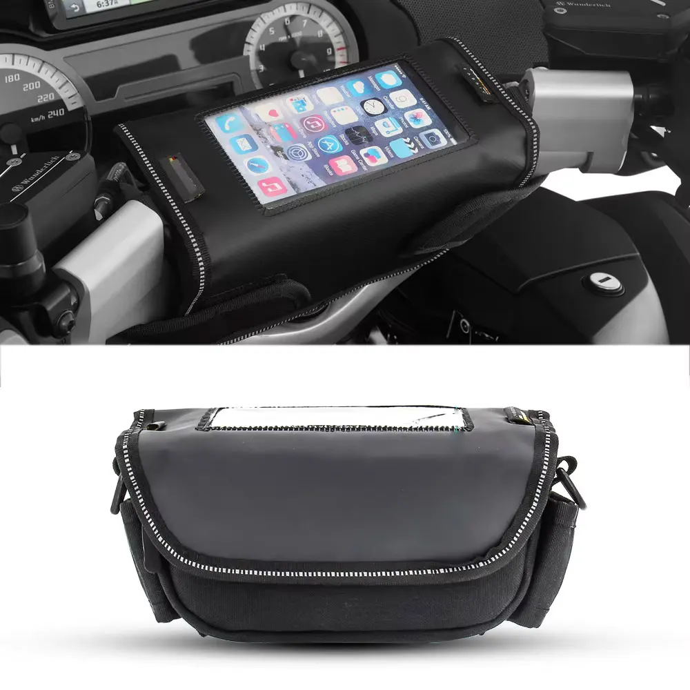 Motorcycle Handlebar Bag Phone Holder Storage Package For BMW R1200RT R1250RT K1600GTL R1100RT R1150RT R850RT R850R
