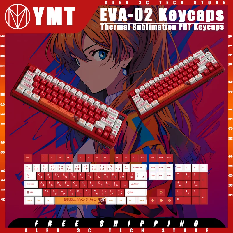 YMT EVA-02 Mechanical Keyboard Keycaps Thermal Sublimation Original Factory Height Cherry PBT Keycap Customized Gamer Accessory
YMT EVA-02 Mechanical Keyboard Keycaps Thermal Sublimation Original Factory Height Cherry PBT Keycap Customized Gamer Accessory