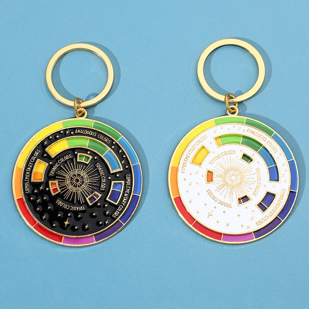Creative Rotatable Colorful Wheel Keychain Rainbow Turntable Color Wheel Charm Key Chains Aesthetic Keyrings Arts Gifts Artists
Creative Rotatable Colorful Wheel Keychain Rainbow Turntable Color Wheel Charm Key Chains Aesthetic Keyrings Arts Gifts Artists