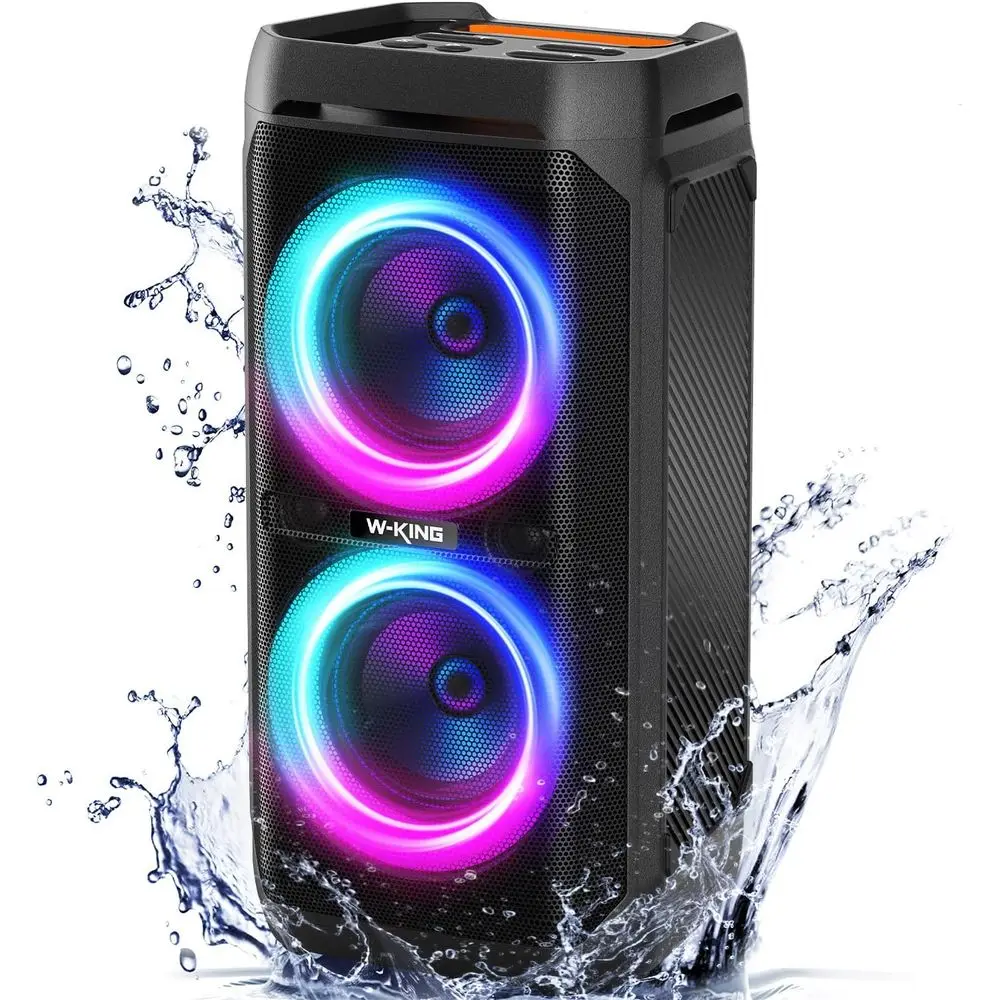 240W Portable Bluetooth Speaker with Deep Bass, Waterproof Outdoor Party Speaker, RGB Lights, 24H Playtime, Mic & Guitar Input
240W Portable Bluetooth Speaker with Deep Bass, Waterproof Outdoor Party Speaker, RGB Lights, 24H Playtime, Mic & Guitar Input
