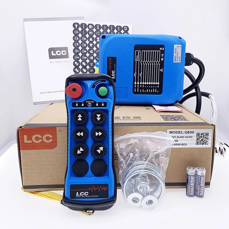 LCC Blue Q600 6 Buttons Single Speed Wireless Remote Control for Overhead Cranes
LCC Blue Q600 6 Buttons Single Speed Wireless Remote Control for Overhead Cranes