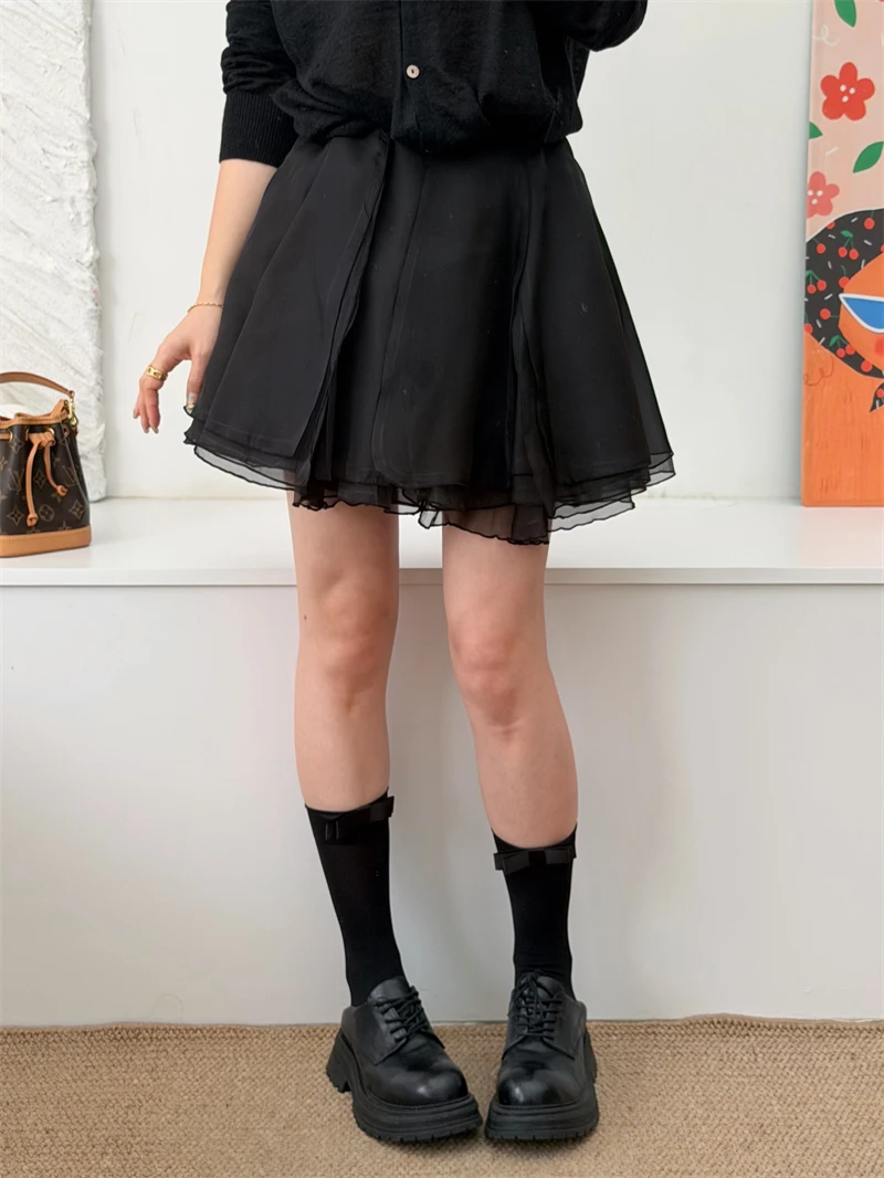 Elegant Ballet Style Pleated Short Skirt Women's Gossamer Lightweight Tulle Puffy Miniature Anti-Wrinkle High Waist Commute
Elegant Ballet Style Pleated Short Skirt Women's Gossamer Lightweight Tulle Puffy Miniature Anti-Wrinkle High Waist Commute