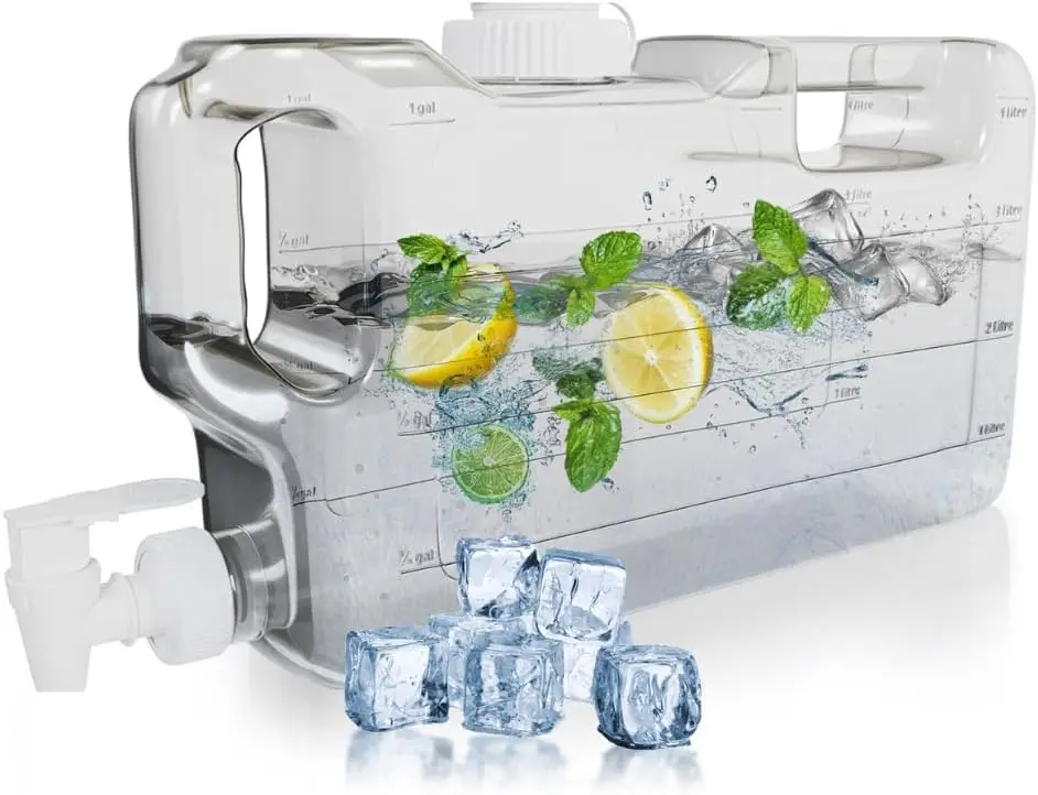 Refrigerator Water Dispenser 1.1 Gallon Slim Fridge Container with Leak-Proof Spigot for Cold Drinks
Refrigerator Water Dispenser 1.1 Gallon Slim Fridge Container with Leak-Proof Spigot for Cold Drinks