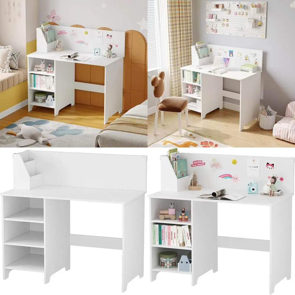 Белый деревянный письменный стол с навесной полкой и местом для хранения для детей, подходит для возраста 3-8 лет, KDWT11801
Белый деревянный письменный стол с навесной полкой и местом для хранения для детей, подходит для возраста 3-8 лет, KDWT11801