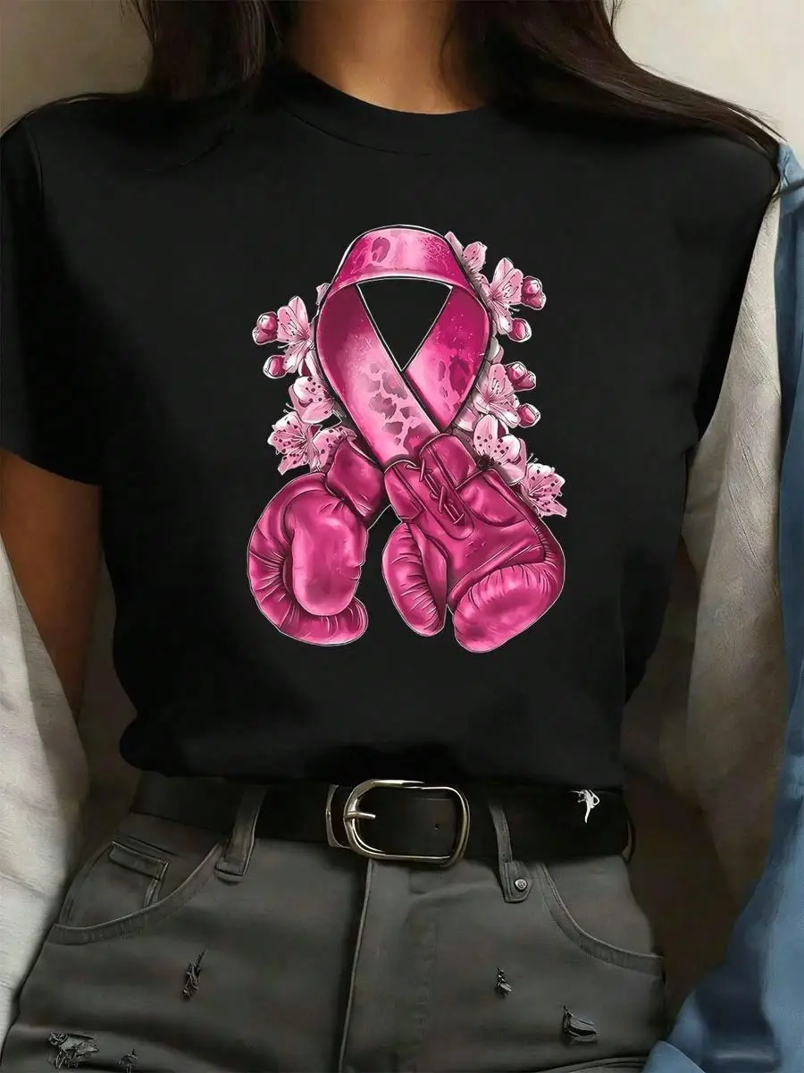Pink Ribbon Boxing Gloves Tee 100_ Cotton, Easy Fit, Breathable, Street Hip-Hop, Unique Graphic Print
Pink Ribbon Boxing Gloves Tee 100_ Cotton, Easy Fit, Breathable, Street Hip-Hop, Unique Graphic Print
