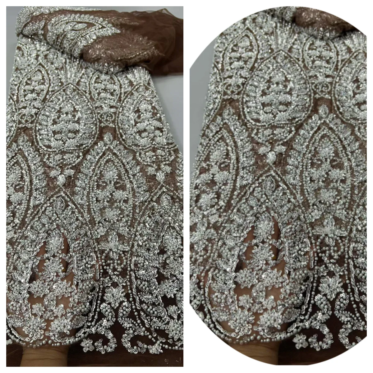 High Quality Wholesale Beads and Sequins Fabric Dress for Party Embroidery Net Lace Fabric Wedding Party Dresses
High Quality Wholesale Beads and Sequins Fabric Dress for Party Embroidery Net Lace Fabric Wedding Party Dresses