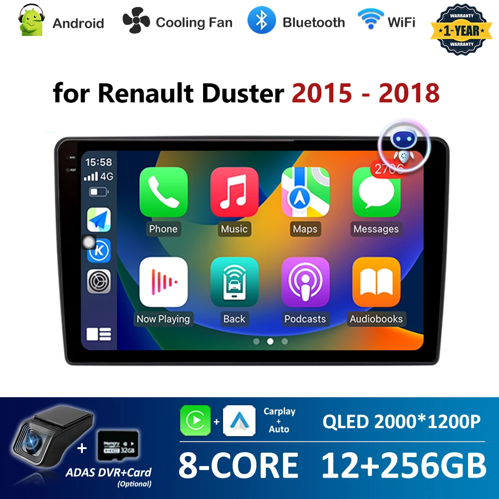 WiFi Carplay for Renault Duster 2015 - 2018 Android Auto Car Video Multimedia Player 4G WiFi Head Unit GPS Navigation DSP EQ
WiFi Carplay for Renault Duster 2015 - 2018 Android Auto Car Video Multimedia Player 4G WiFi Head Unit GPS Navigation DSP EQ