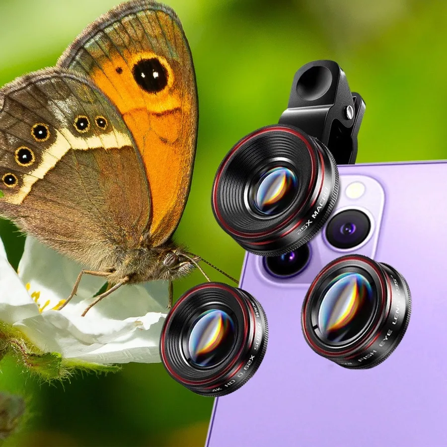 Your Mobile Shots With K Phone Lens 25 Macro 0.62 Wide Angle 235 Fisheye 3-in-1 External Lens For Quality Photos
Your Mobile Shots With K Phone Lens 25 Macro 0.62 Wide Angle 235 Fisheye 3-in-1 External Lens For Quality Photos