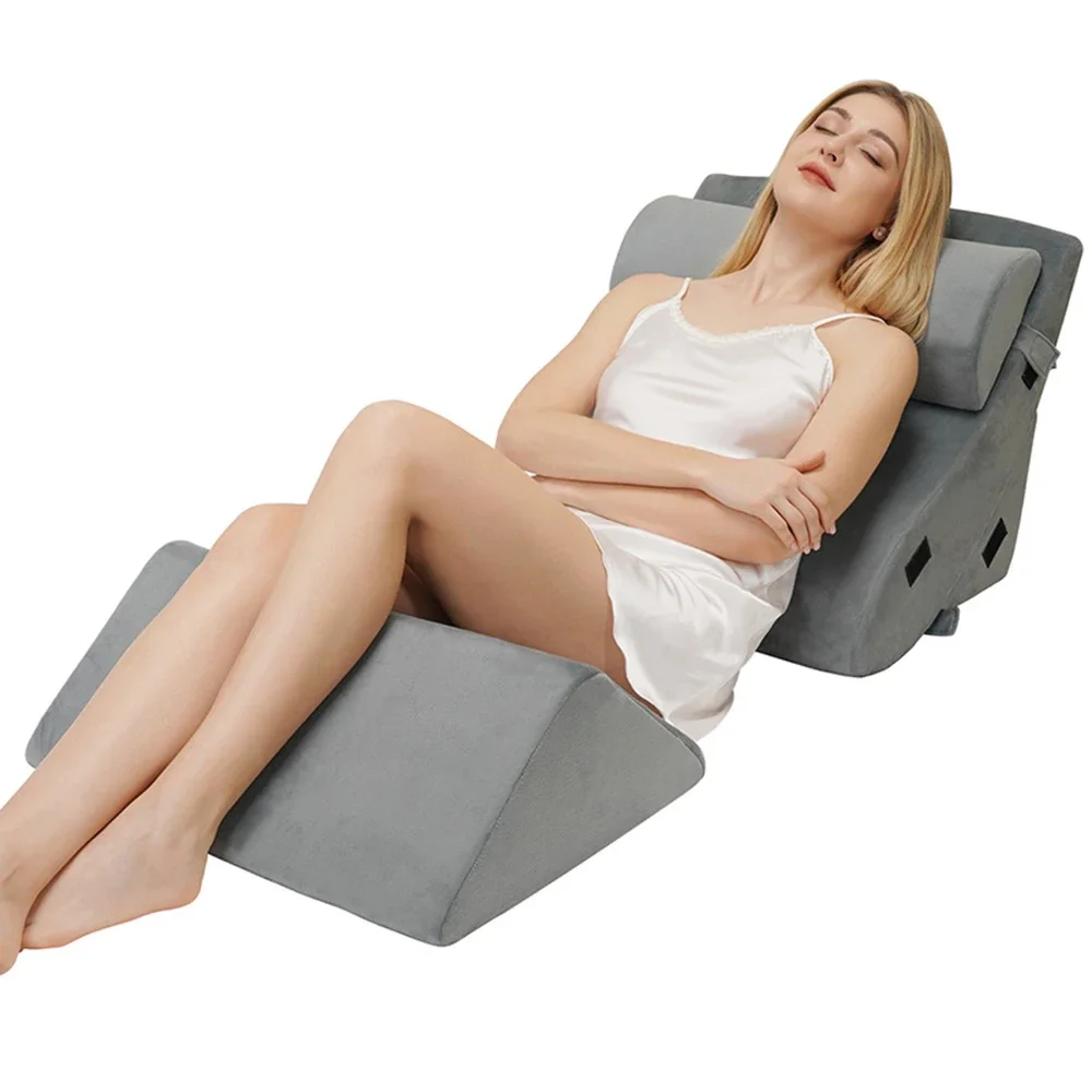 4 Piece Bed Wedge Pillow Set, Sleeping Wedge Pillow For Back, Neck And Leg Pain Relief, Comfortable And Adjustable
4 Piece Bed Wedge Pillow Set, Sleeping Wedge Pillow For Back, Neck And Leg Pain Relief, Comfortable And Adjustable