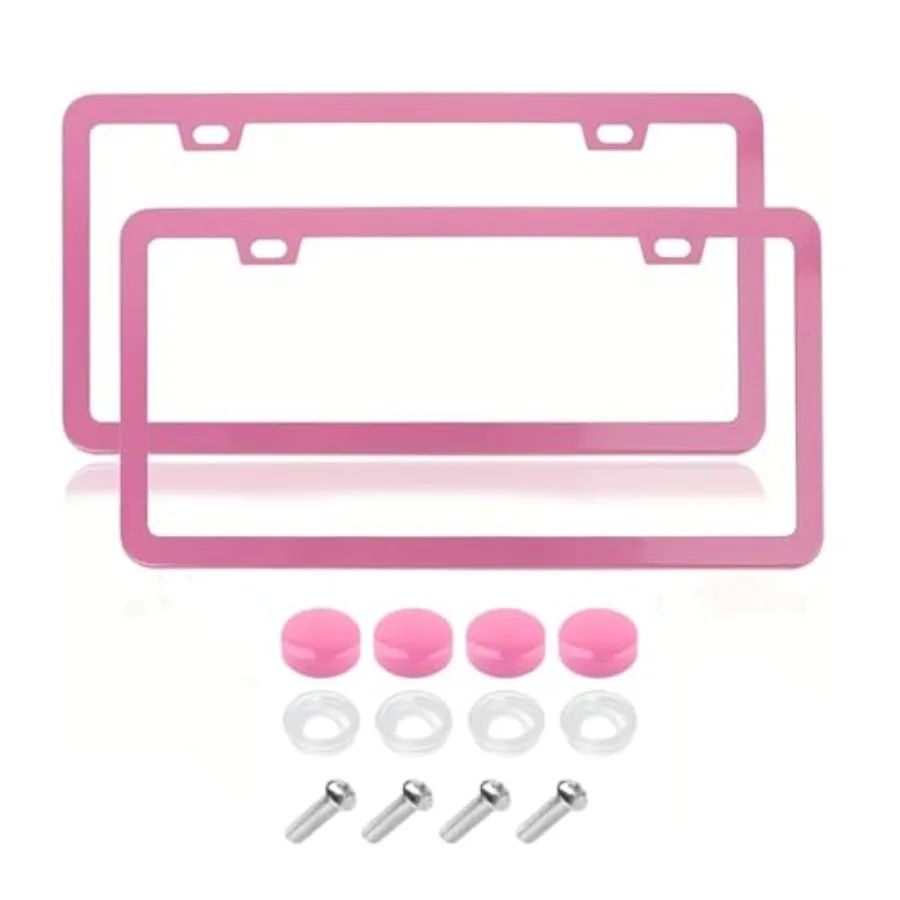 Fashion Super Slim Matte Pink License Plate Frames, Exclusive License Plate Covers, Weather Proof License Plate Holder for Wome
Fashion Super Slim Matte Pink License Plate Frames, Exclusive License Plate Covers, Weather Proof License Plate Holder for Wome