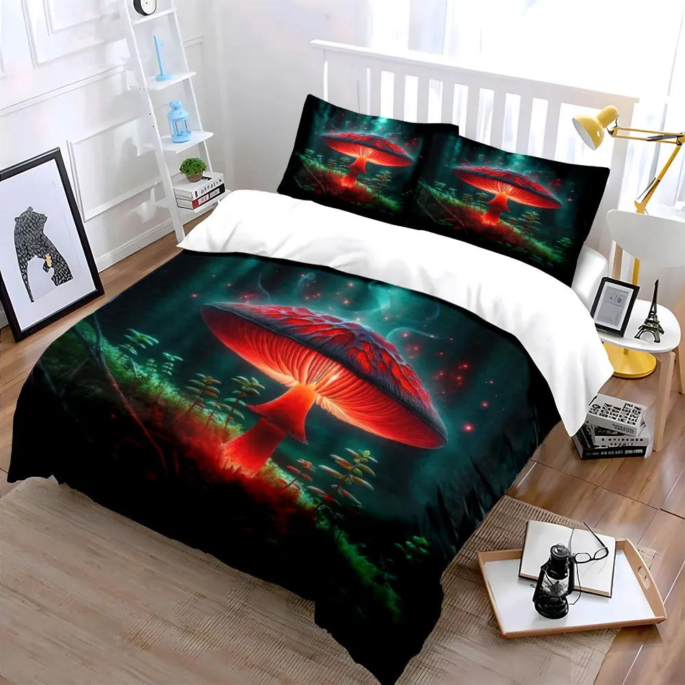 "Glowing Mushroom Forest Decor Set" Soft Skin-Friendly Bedding Set Includes 1 Duvet Cover And 2 Pillowcase, Gift
"Glowing Mushroom Forest Decor Set" Soft Skin-Friendly Bedding Set Includes 1 Duvet Cover And 2 Pillowcase, Gift