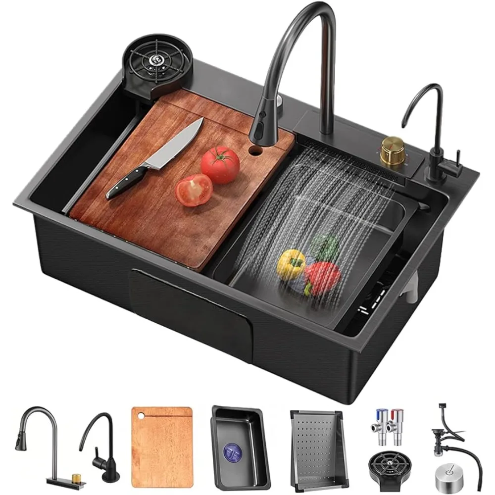 Kitchen Sink With Accessories 31.5Inch Drop in Single Bowl Stainless Steel Kitchen Sink Utensils Gourmet Faucet Home
Kitchen Sink With Accessories 31.5Inch Drop in Single Bowl Stainless Steel Kitchen Sink Utensils Gourmet Faucet Home