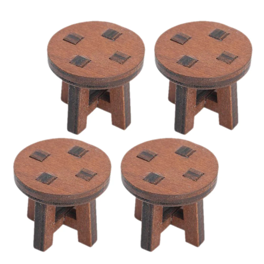 4pcs Miniature Wooden Stool Decor House Chair Models Realistic Round Edges Tiny Furniture Living Bedroom Study Room Prop
4pcs Miniature Wooden Stool Decor House Chair Models Realistic Round Edges Tiny Furniture Living Bedroom Study Room Prop