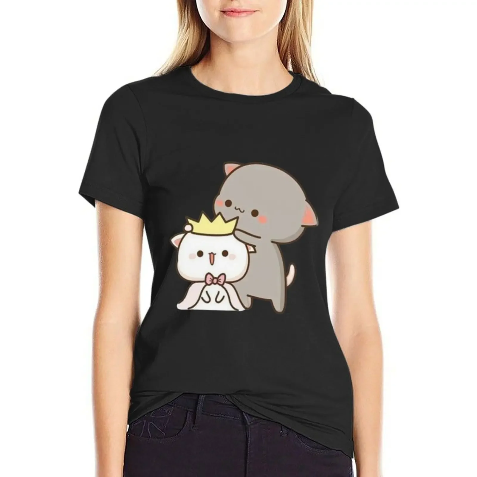 Cute Queen Peach and Goma Mochi Cat T-shirt graphics korean fashion woman t shirt
Cute Queen Peach and Goma Mochi Cat T-shirt graphics korean fashion woman t shirt