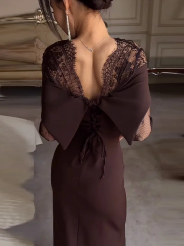 Ретро-платье однотонное с кружевными вставками, элегантное, с длинными рукавами, приталенное, длинное, 2026, для вечеринок, клубов, свиданий, женское вечернее платье
Ретро-платье однотонное с кружевными вставками, элегантное, с длинными рукавами, приталенное, длинное, 2026, для вечеринок, клубов, свиданий, женское вечернее платье