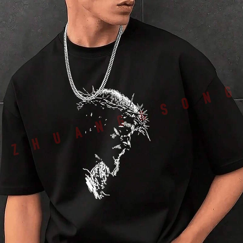 Jesus Head Print Motorcycle Fashion T-shirt Casual Trendy Tshirts For Summer Comfortable Short Sleeve Tops
Jesus Head Print Motorcycle Fashion T-shirt Casual Trendy Tshirts For Summer Comfortable Short Sleeve Tops